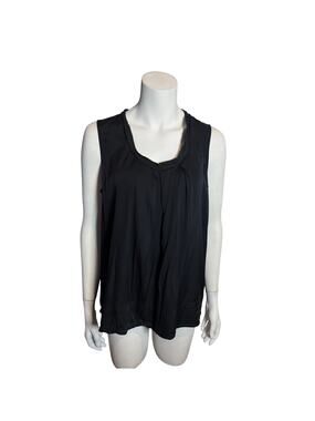 Talbots Silk Blouse Women's 16 Black Sleeveless